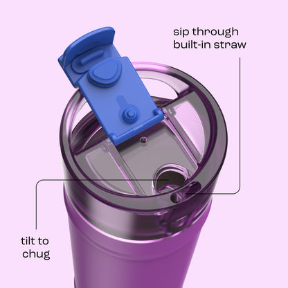 bubba 24 oz DualSip Insulated Stainless Steel Water Bottle - Mood Booster - US 3478