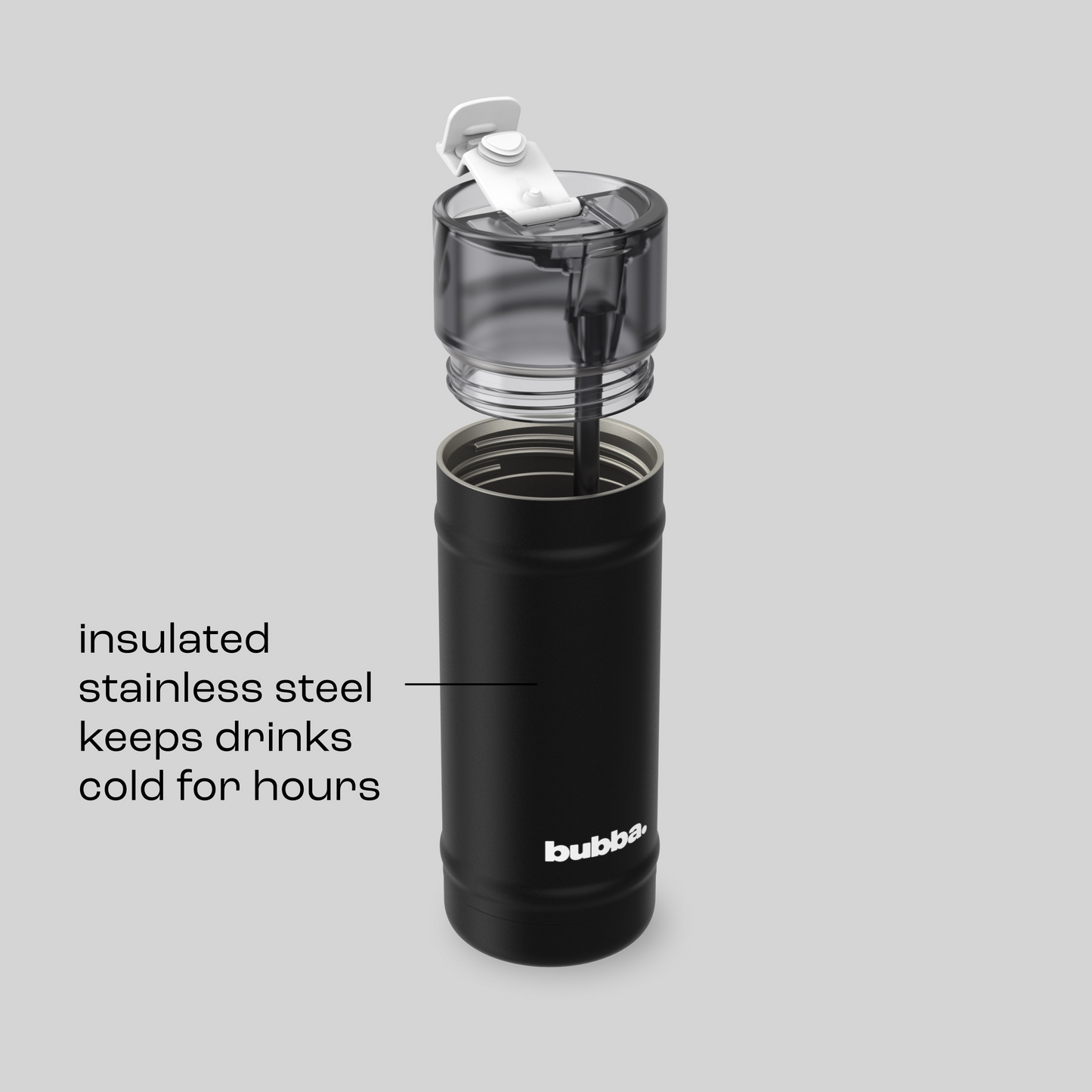 bubba 18 oz DualSip Insulated Stainless Steel Water Bottle -  Office Siren - US 9945