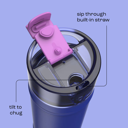 bubba 24 oz DualSip Insulated Stainless Steel Water Bottle - Ocean Energy - US 8795